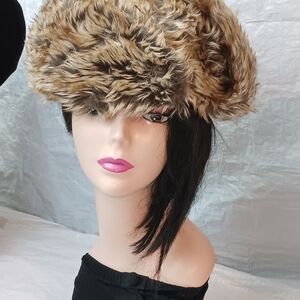 Faux Fur Winter Trapper Hat - Brown